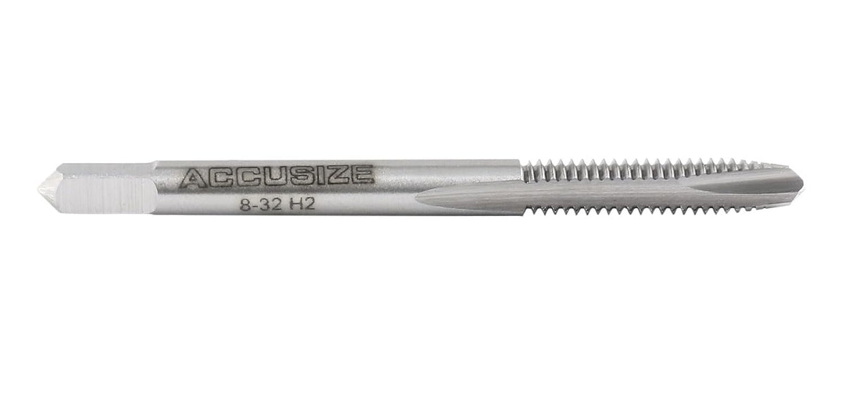 Accusize Spiral Point Tap 8-32NC H2 HSS 2-Flute, 10 Pc Set