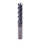 7/16" 4 Flute Solid Carbide Long Square End Mill, 4" OAL, AlTiN Coated