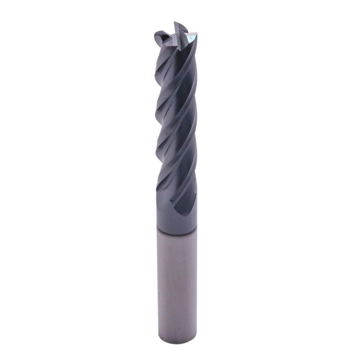 7/16" 4 Flute Solid Carbide Long Square End Mill, 4" OAL, AlTiN Coated