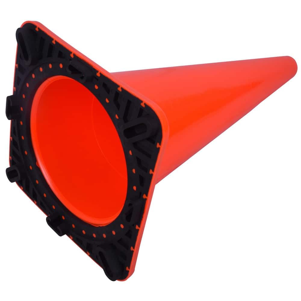 Orange PVC Traffic Cone: 28" High, Orange 14" Base Width, 7 Lb Weight