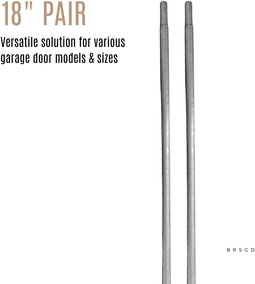 Garage Door Torsion Spring Winding Bars, 18 in Solid Steel Repair Tool Set