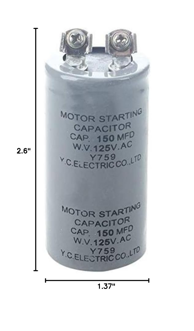 150MFD 125VAC Motor Starting Run Capacitor S1V4