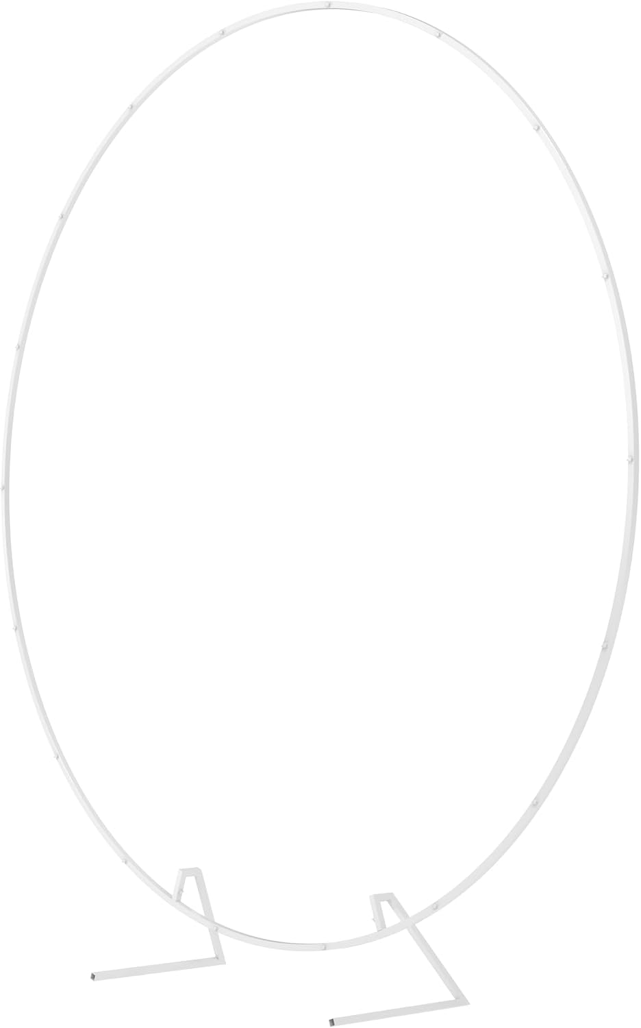 Round Backdrop Stand 7.2FT White Metal Circle Balloon Arch Frame