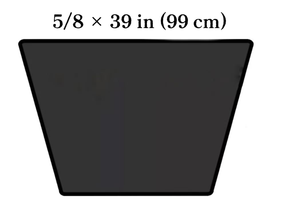 B36/5L390 V-Belt, 5/8 x 39in, Rubber Material, 2 Pcs