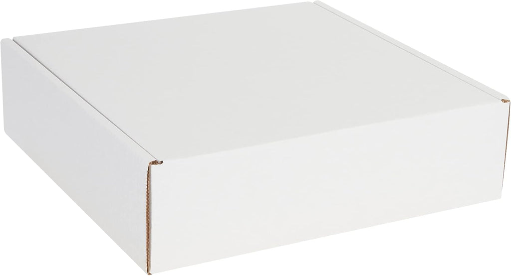 14" Deluxe Shipping Boxes 14"L x 14"W x 4"H, 50-Pack - White Box Mailers for Packaging, Storage, Gifts or Bulk