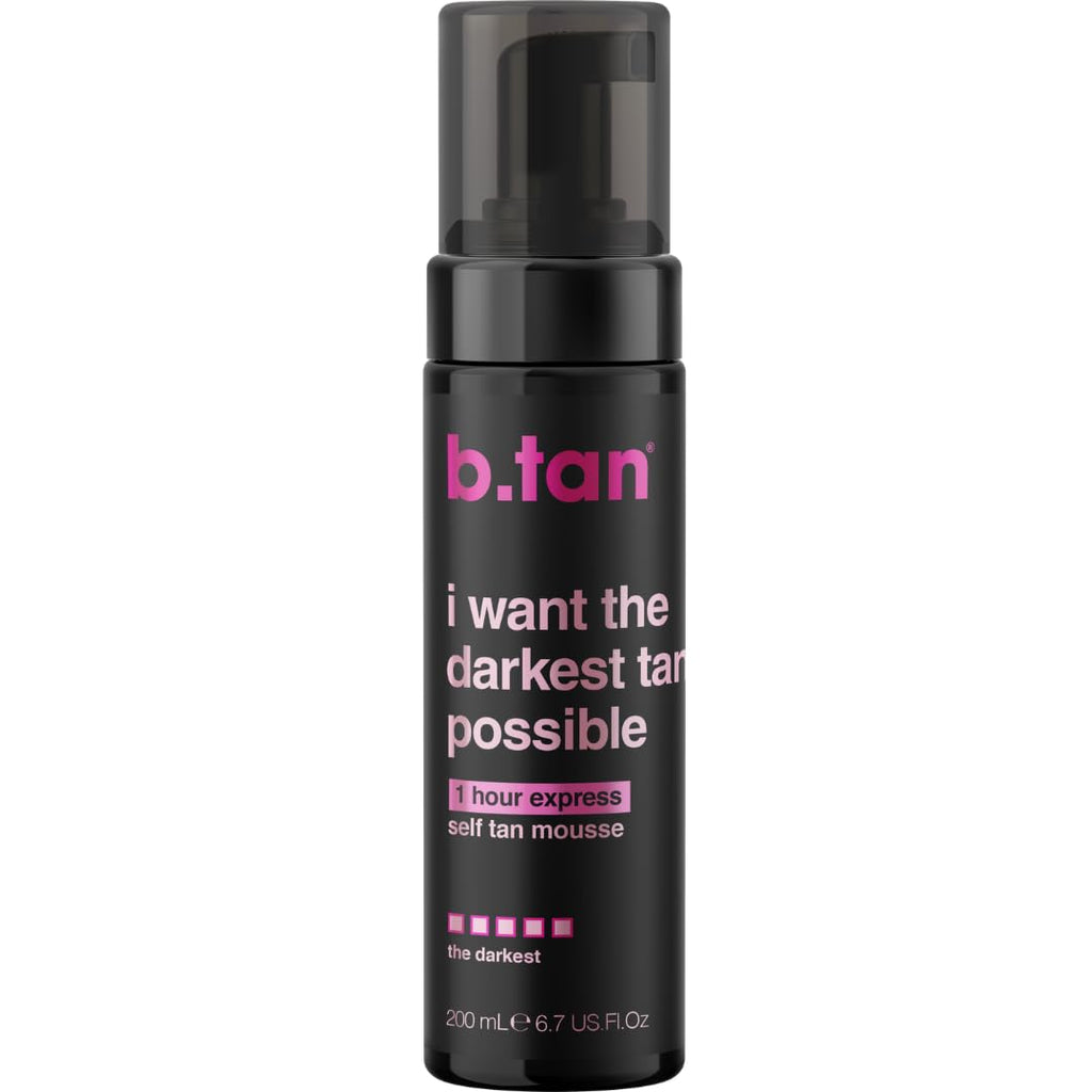 Ultra Dark Self Tanner Mousse | I Want The Darkest Tan Possible - Fast, 1 Hour Express Sunless Tanning Foam, Golden