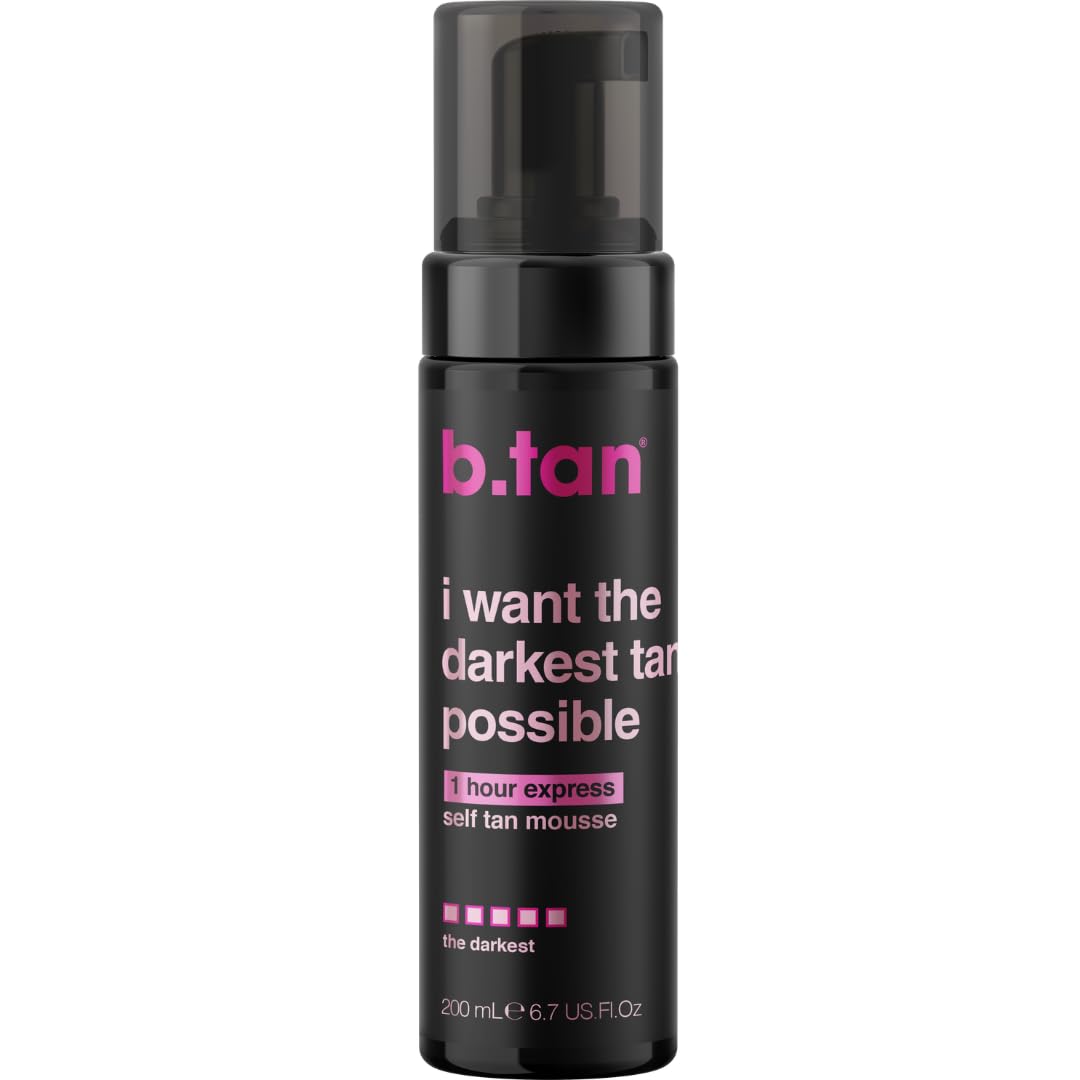 Ultra Dark Self Tanner Mousse | I Want The Darkest Tan Possible - Fast, 1 Hour Express Sunless Tanning Foam, Golden
