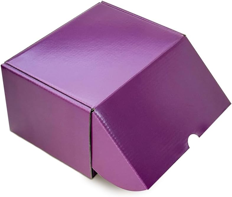7x5x4 Inches Shipping Boxes Set - (20 Pack) Purple Corrugated Cardboard Mailer Boxes for Packing Small Business