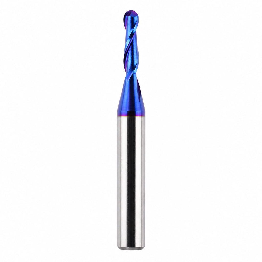CNC Router Bits 1/4" Shank 1/8" Cutting Dia Ball Nose Spiral End Mill