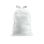 White Drawstring Lavender and Soft Vanilla Scented Garbage Can Liners │ Compatible with Code Q (200 Count) │ 13-17