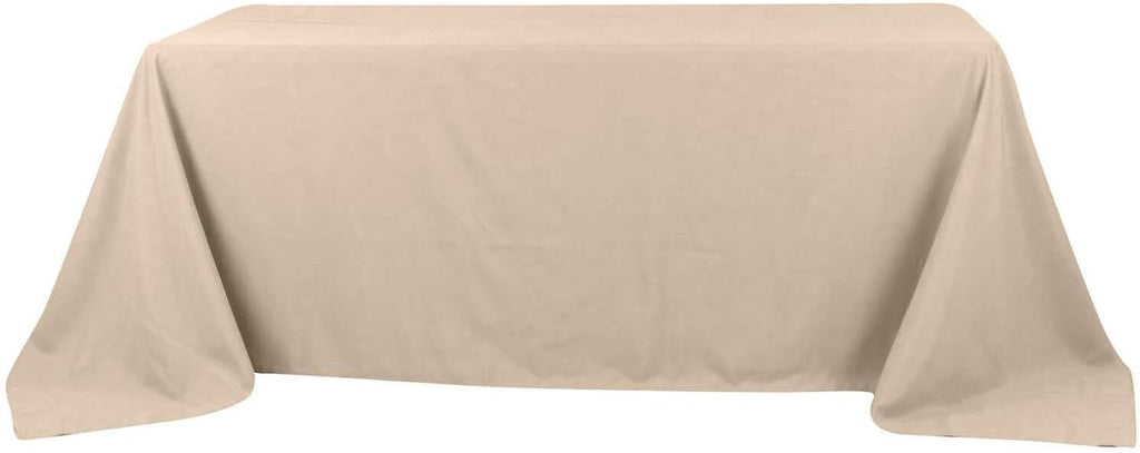 90x132 Nude Wholesale Rectangle Polyester Tablecloth Linen Wedding Party Restaurant Tablecloth