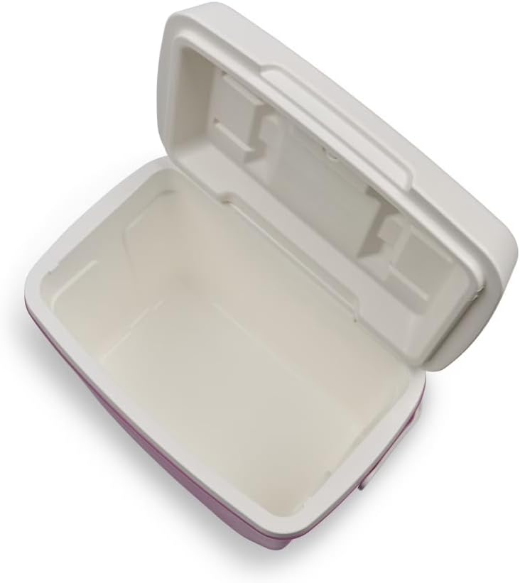 28 QT Pink Insulated Hard Cooler, Portable Leak-Proof Ice Chest with Elevated Bottom & Swing-Up Handle, Lightweight