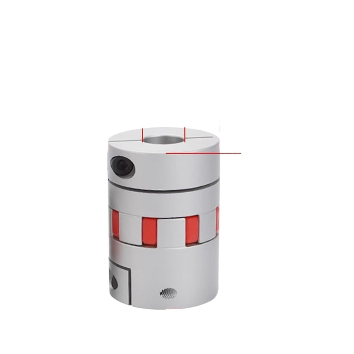 Jaw Type Coupler D65 L110 Aluminum Plum Flexible Shaft BW Coupling Motor Connector Solid Rubber Pad(15x25mm)