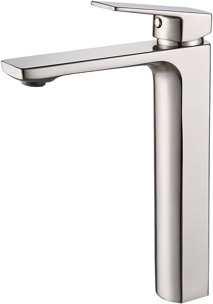 Vessel Sink Facuet Brushed Nickel Single Handle Tall Bathroom Sink Faucet Vanity Bathroom Faucet, Rv Lavatory Vanity