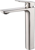 Vessel Sink Facuet Brushed Nickel Single Handle Tall Bathroom Sink Faucet Vanity Bathroom Faucet, Rv Lavatory Vanity