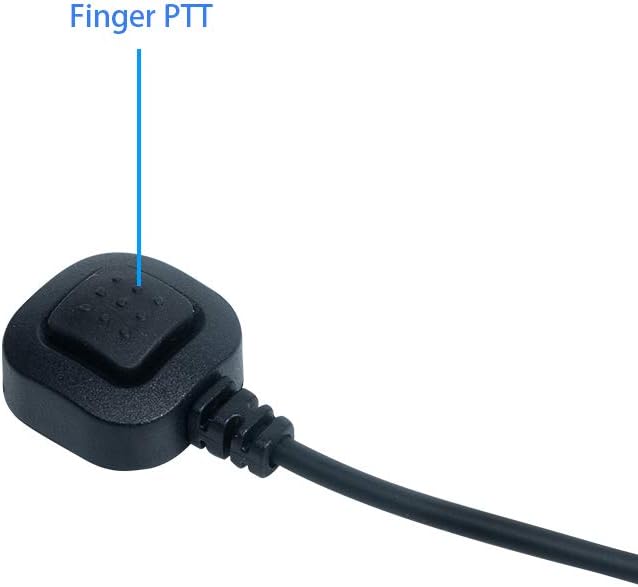 Throat Mic Earpiece Compatible with Motorola CP200 CP200D | Throat mic, acoustic tube earpiece, finger PTT, 2-pin;