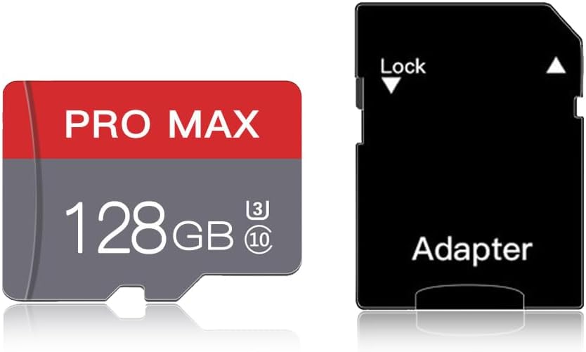 128GB Micro SD Card Memory Card with Adapter, High Speed Class 10