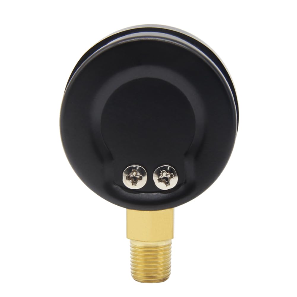 Uenede 0-300PSI Pressure Gauge 1/8" NPT Brass Bottom Mount with Bushing