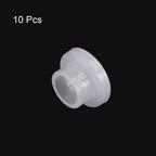 HARFINGTON 10pcs Flanged Sleeve Bearings 6.1mm Bore 8.1mm OD 6mm Length Nylon Bushings for Shaft, White