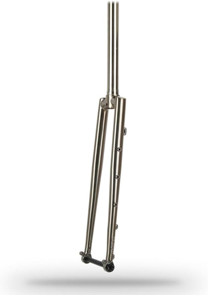 Road Bikes Rigid Fork 700C Gravel Bike Forks 1-1/8" Straight Tube Cr-Mo Steel Disc Brake Bikes Front Fork Thru Axle