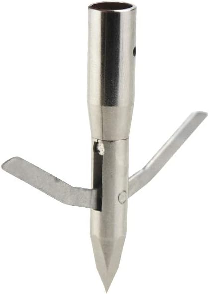 Archery Bowfishing Broadheads Stainless Steel Arrowhead Hunting Broadheads | 288 Grain 2 Blades Screw In Arrow Tips