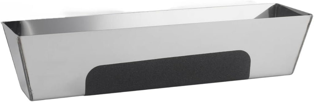 14" Stainless Steel Mud Pan,Anti-slip Base,Sheared Sides to Clean Knives, Hold Joint Compound, Drywall and Plaster