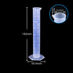 4 Sizes Plastic Measuring Graduated Cylinder Blue Line Graduated Cylinder Transparent Measuring Cylinder Set with