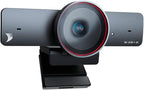 4K AI-Powered Conference Webcam Zoom Certified | Auto Framing, Presenter Tracking, 120° Wide Angle, Dual