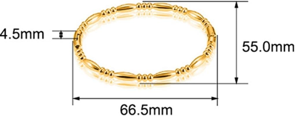 Jewelers Stainless Steel Classic Plain Water Drop Beads Style Open Clasp Bangle Bracelet