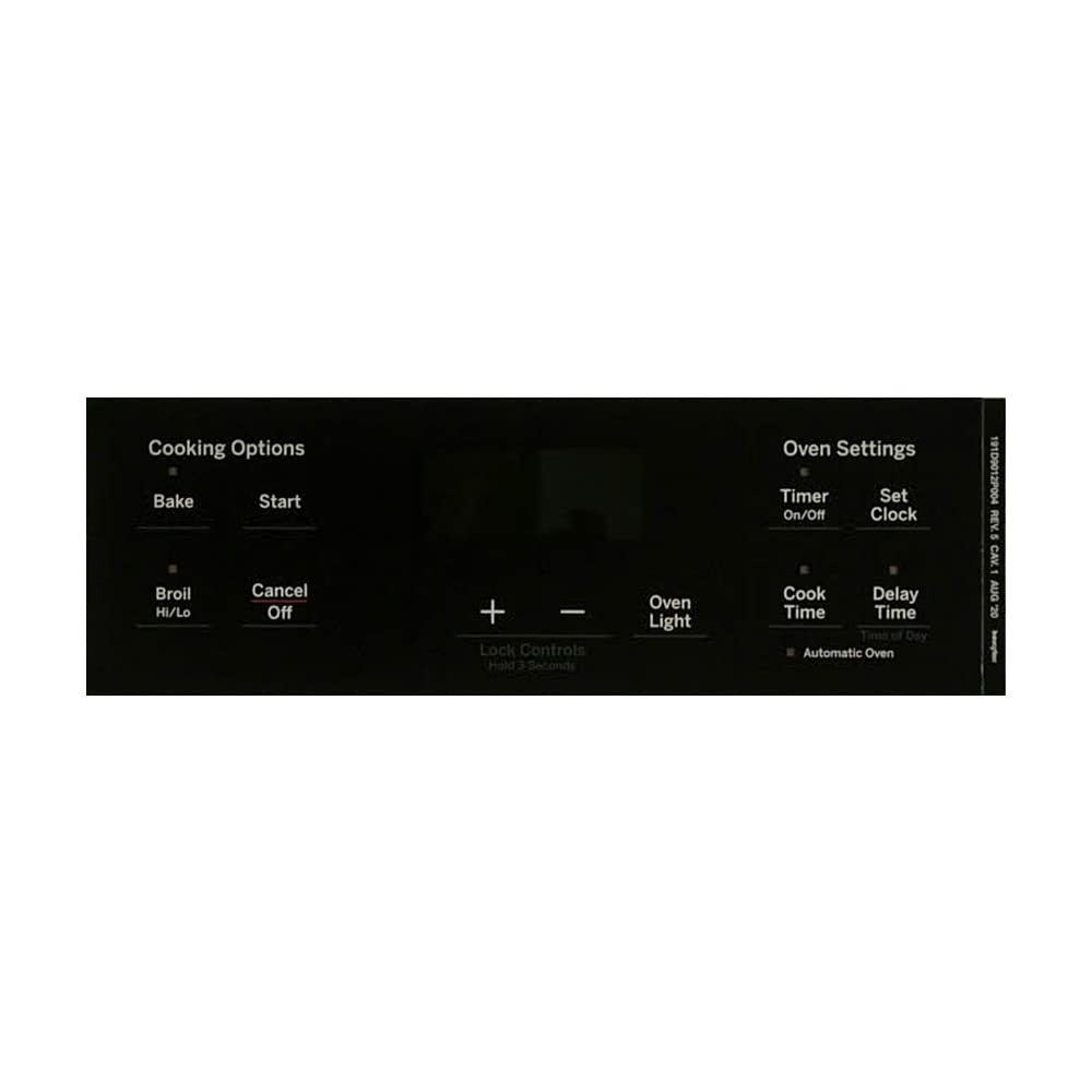 MaksPRO WB07X26634 Faceplate Graphics (Bk) fits Range
