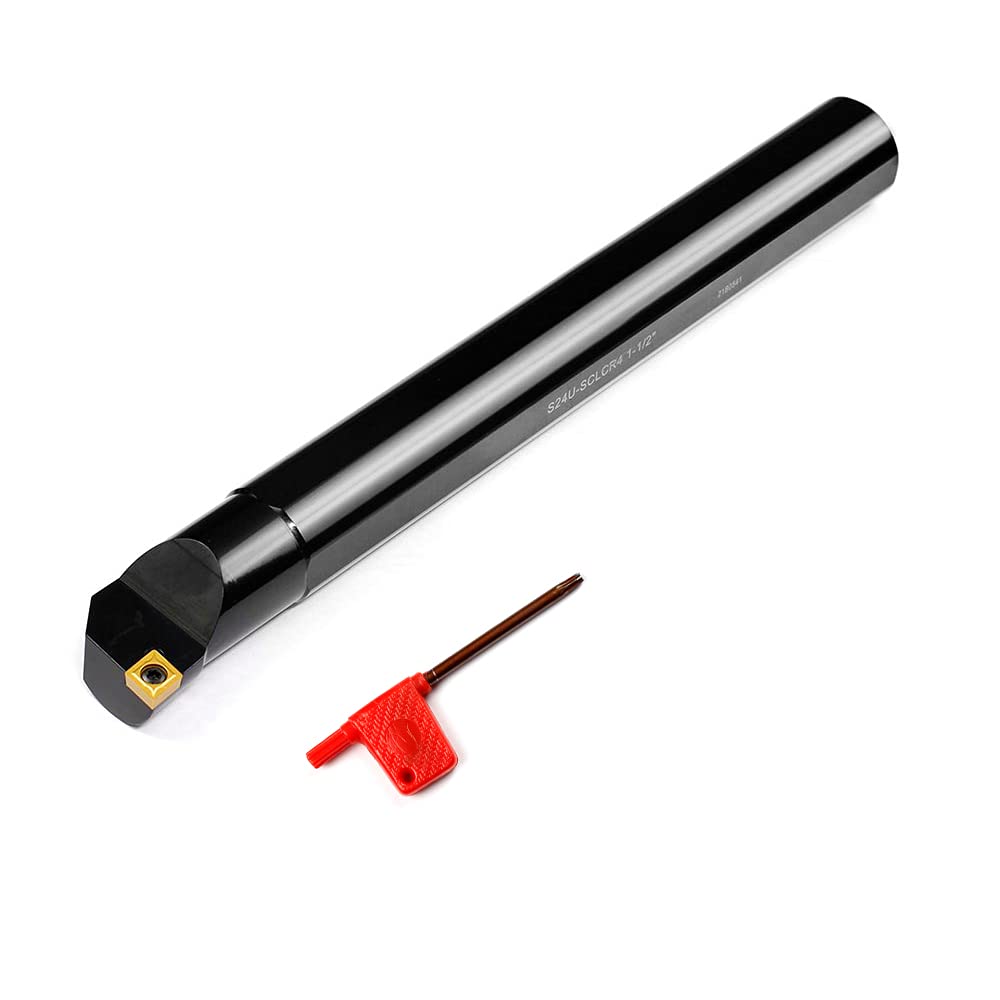 OSCARBIDE 1-1/2"x14" Indexable Boring Bar, S24U-SCLCR4, Right-Hand