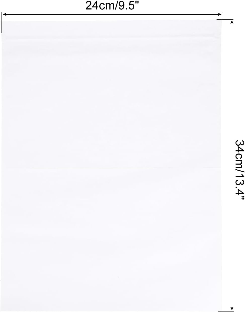 9.5x13.4" Clear Packing List Envelope, 50 Pack Plastic Waterproof Enclosed Self-Adhesive Side Loading Mailing Invoice