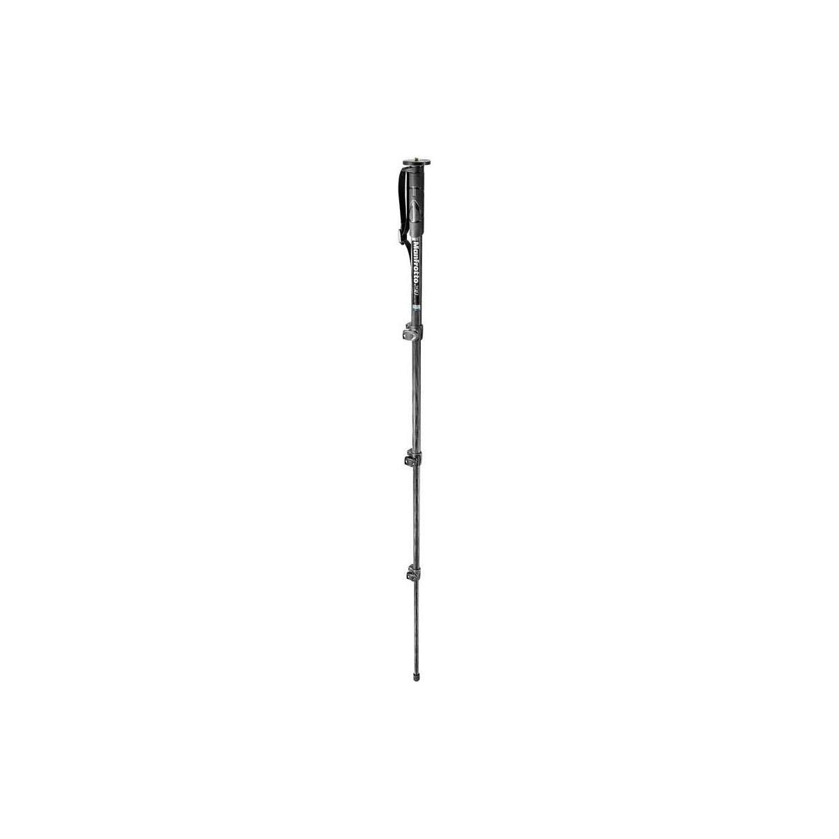Manfrotto 290 Carbon Fiber 4-Section Monopod (MM290C4US) | Carbon fiber leg structure with 22lb load capacity and 4
