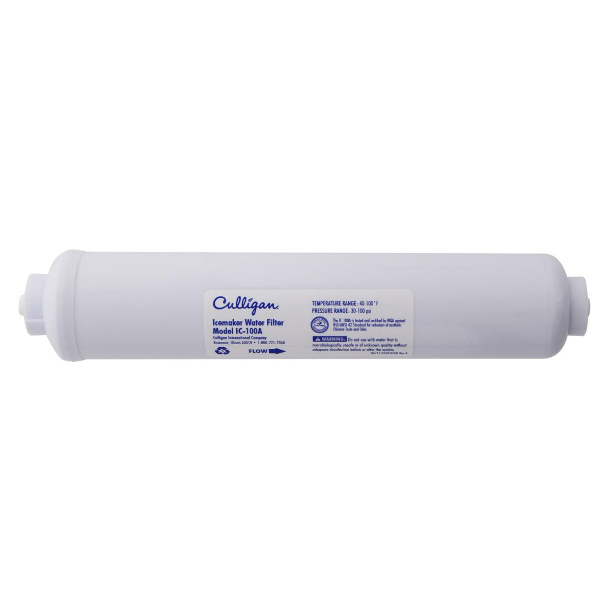 Culligan IC-100A Level 1 Icemaker and Refrigerator Dispenser Drinking Water Filter