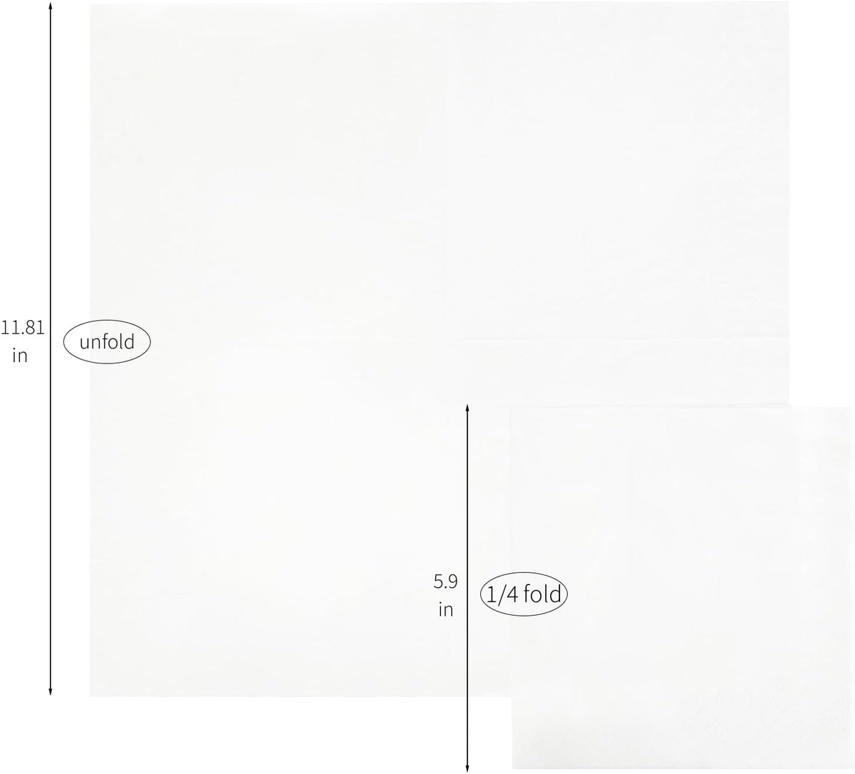 Disposable Paper Napkins Bulk for Everyday Use,White, 2-Ply, 800 Count