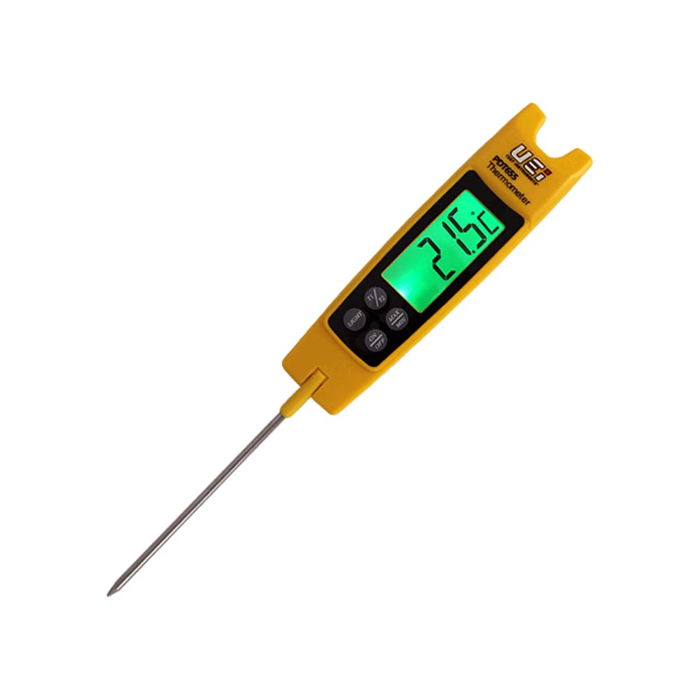 UEi PDT655 Differential Temperature Folding Pocket Thermometer, HVAC Digital Thermometer with Backlit Display and Magnetic Mount, Measures -58 to 572°F