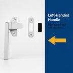 H 3820 Casement Locking Handle, White, Left-Handed