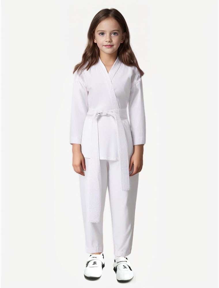 Karate Gi for Kids Students Martial Arts Training Uniform with Belt for Judo and Karate Taekwondo Jiu Jitsu