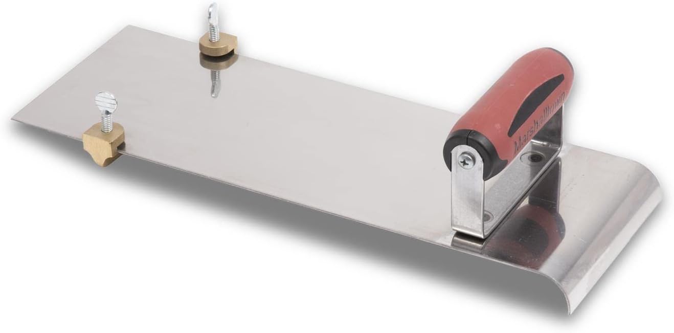Stainless Steel Hand Edger, 1/2 Inch Radius, Assembled in USA | Adjustable Groover, 14 x 5 Inch Stainless Blade, 1/2