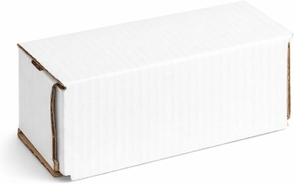 White Corrugated Mailer Box, 4 x 3 x 3 inches, 50 Count, Tuck Top Design