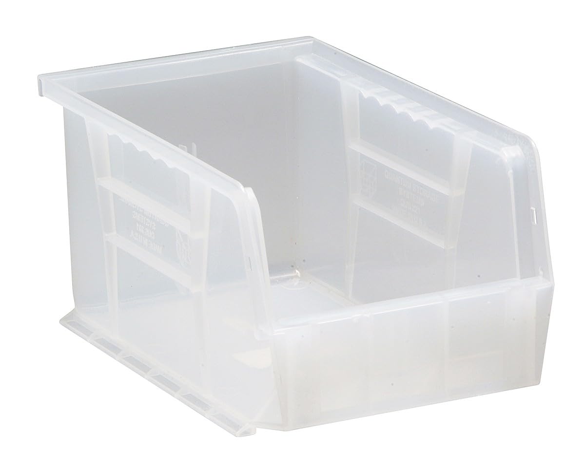 9.5" x 6" x 5" Plastic Stackable Storage Bin, Clear