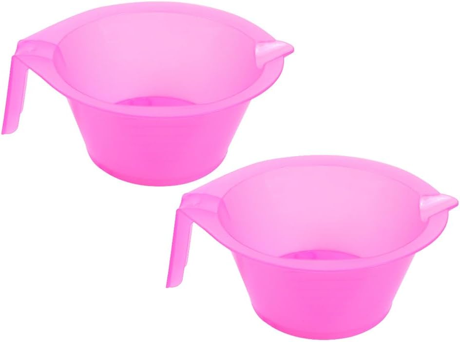 2 Pieces Hair Color Bowl Hair Dye Bowl Hair Color Mixing Bowl Plastic Color Mixing Tint Bowl Applicator Bowl Hair