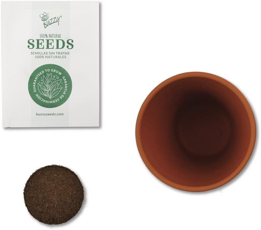 Seeds Mini Terracotta Grow Kit 12-Pack - Mini Terracotta Pot Grow Set - Complete Indoor/Outdoor Gardening Kit with