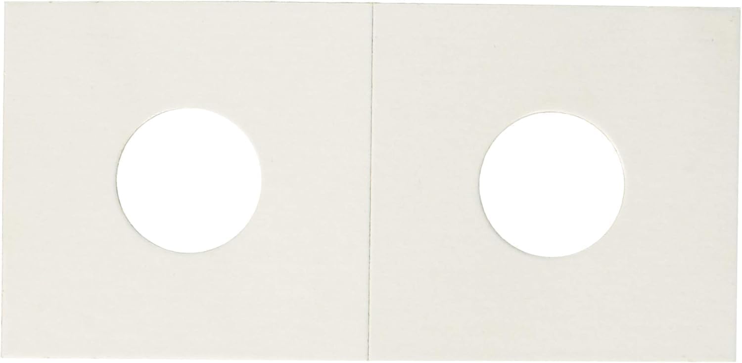 2x2 Coin Flips for Dollar Coins – 100 Count | Archival Cardboard Coin Holders with Clear Window | Staple or Tape to