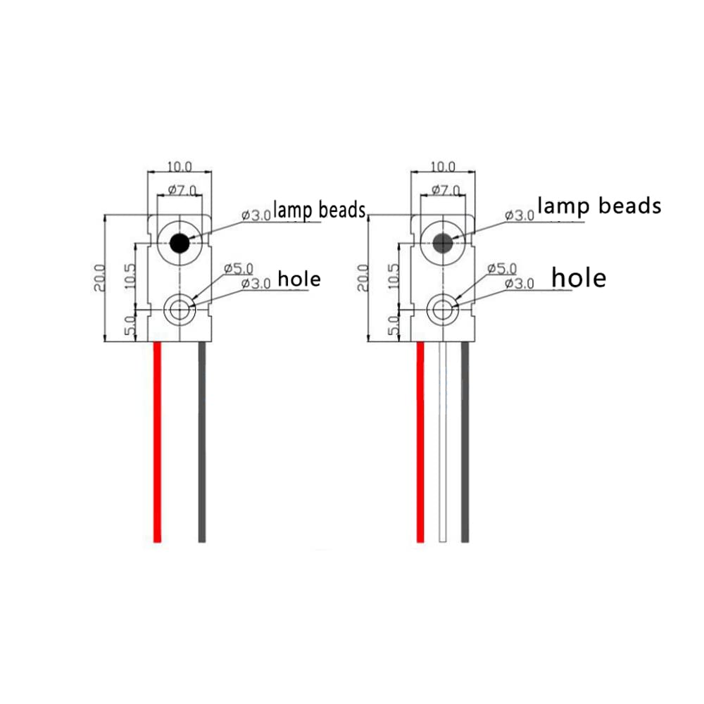 Treedix IR Break Beam Sensor 5MM LEDs Counting Module Split Through-Beam Photoelectric Switch