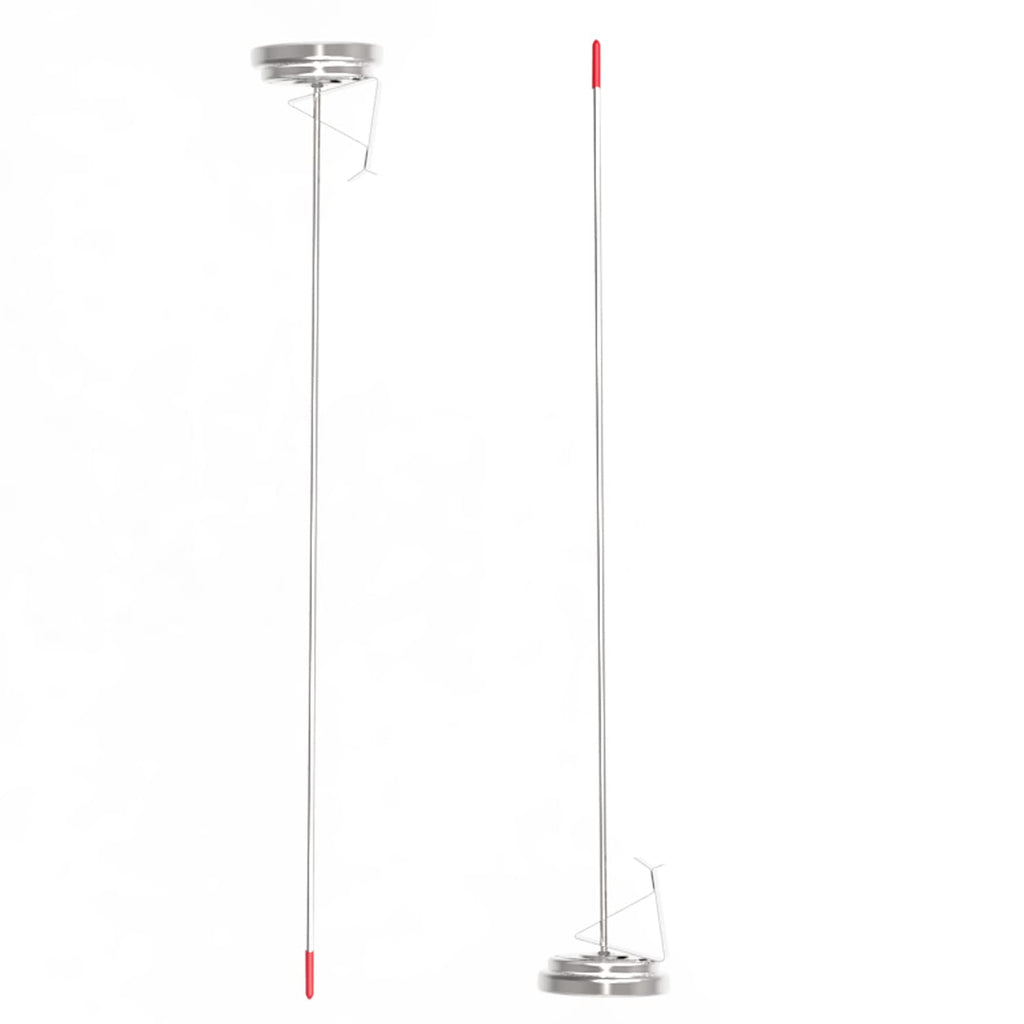 16" Long Stem Deep Fry Thermometer (2 Pack) with Pot Clip, Instant Read 2" Dial Meat BBQ Turkey Thermometer Candy