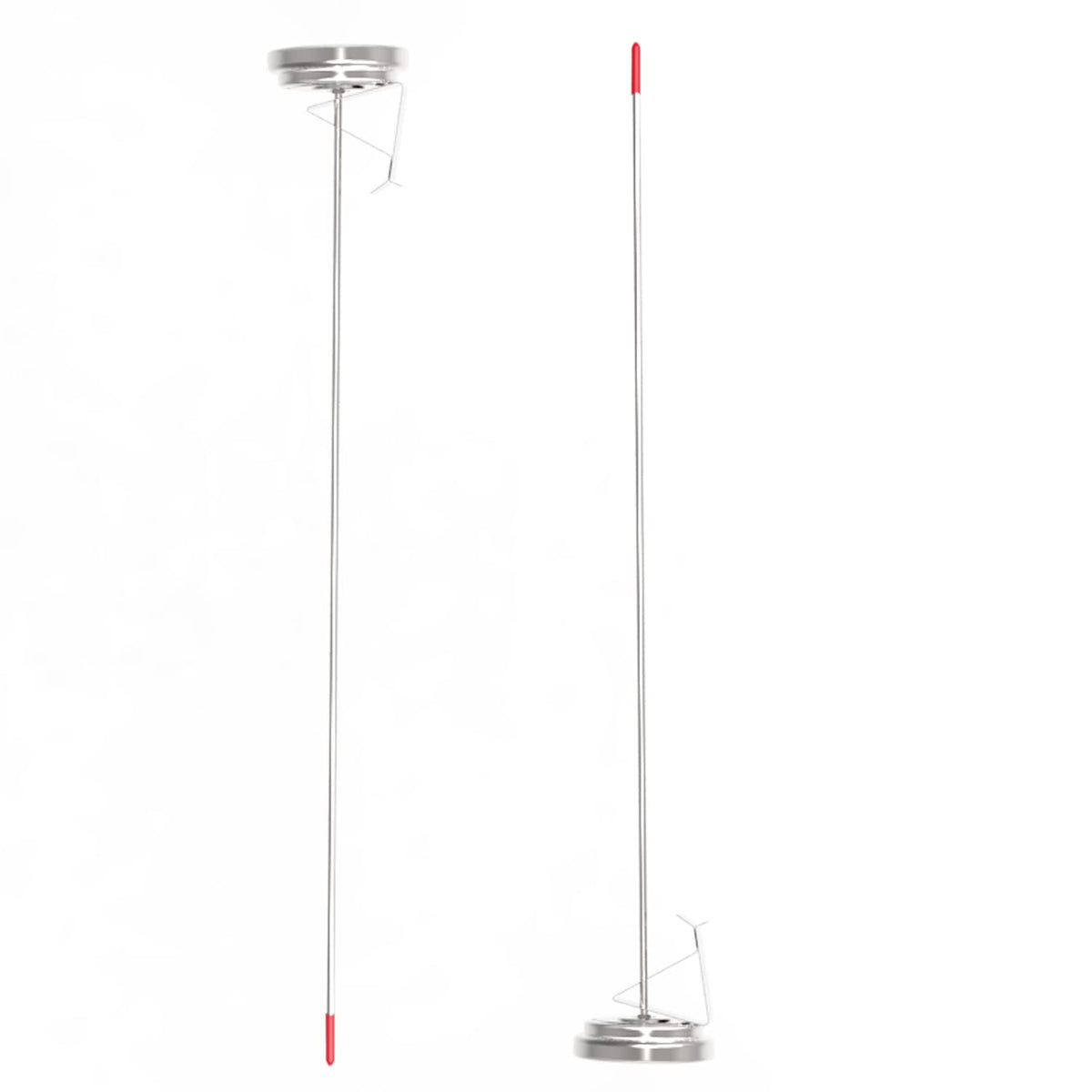 16" Long Stem Deep Fry Thermometer (2 Pack) with Pot Clip, Instant Read 2" Dial Meat BBQ Turkey Thermometer Candy