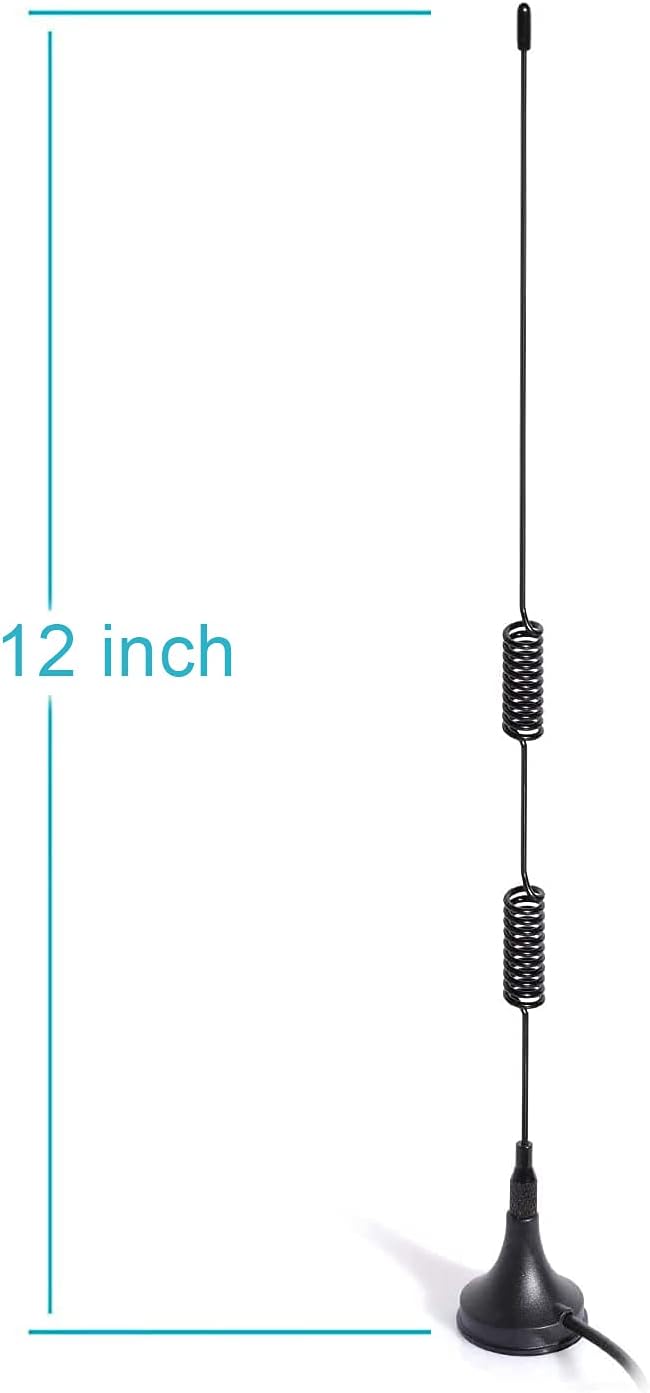 Dual Band VHF UHF 136-174MHz 400-470MHz Ham Radio Antenna SMA Male | Magnetic Base for Icom Yaesu Vertex Standard