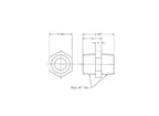Dixon Valve & Coupling BCN50 Brass Fitting, Hex Nipple, 1/2" NPT Male
