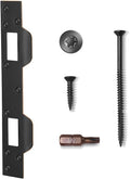 Door Strike Plate Double Opening with Reinforced Torx Screws & Bit | Oil Rubbed Bronze, Heavy-Duty Hardened Steel